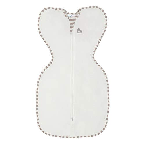 Love to Dream Organic Swaddle, Baby Sleep Sack, Swaddle Up Self-Soothing Swaddles for Newborns, Get Longer Sleep, Snug Fit Helps Calm Startle Reflex, 1.0 Tog Sleep Sack, 5-8.5lbs., Cream