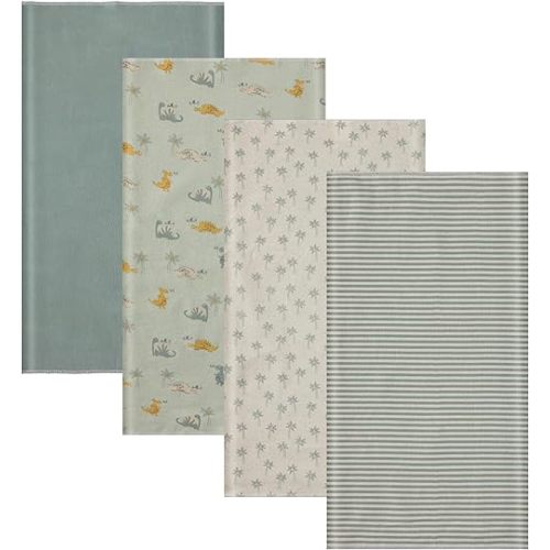 Cudlie 4 Pack Receiving Blankets: Ultra-Soft Essentials for Baby Boys and Girls, Swaddling, Cuddling and Nursing. Multipack for Infants, Newborns and Babies. Perfect for Baby Showers and Everyday