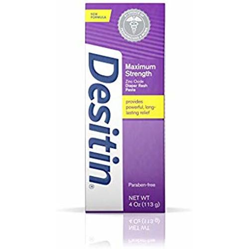 Desitin Maximum Strength Baby Diaper Rash Cream with 40% Zinc Oxide for diaper rash Relief & Prevention, 4 oz - 4 Ounce