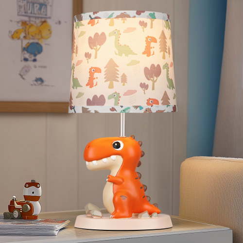 Single Dinosaur Bedside Table Lamp for Kid Bedroom Decor,Nursery Nightstand Lamp for Boy Girls,Cute Desk Lamp for Playing Room, 1 LED Bulb Included
