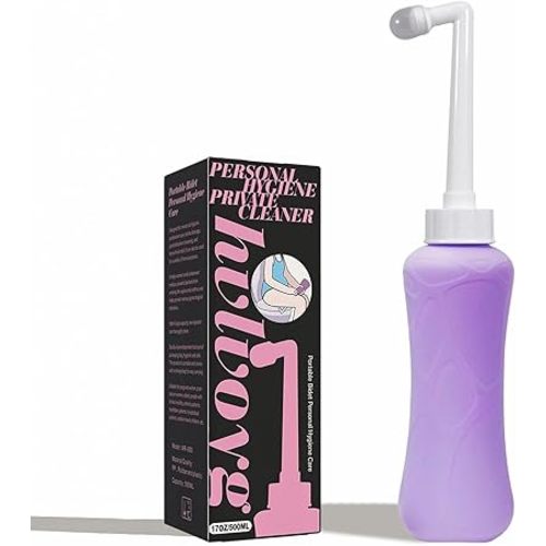 Peri Bottle for Postpartum, Portable Bidet, Perineal Bottle for Postpartum Essential, 17 OZ Upside Down Peri Bottle for Postpartum Recovery, Postpartum Care with Carrying Bag (Purple, L)