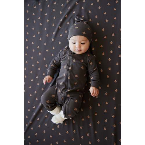 Organic Cotton Reese Zip Onepiece - Fox Cubs Wolf