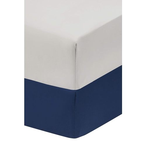 Everyday Kids 2-Pack Fitted Crib Sheets, 100% Soft Breathable Microfiber Baby Sheet, Fits Standard Size Crib Mattress 28in x 52in, Navy Nursery Sheet and Gray Nursery Sheet