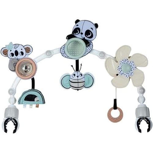 Tiny Love Black & White Sunny Stroll, Stroller Arch Activity Toy, Universal Attachement Fits Strollers & Prams, Adjustable Angle, Sensory Exploration from 0m+, On The go Toys