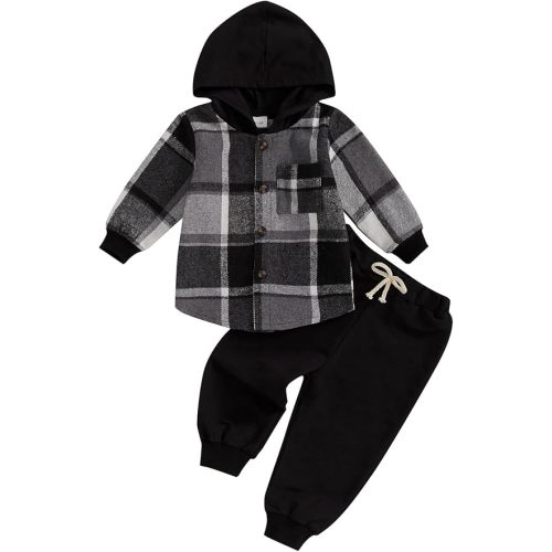 Infant Baby Boy Hooded Dinosaur Fall Outfit Contrast Sweatshirt Pant Set | Toddler Baby Boy Dinosaur Clothes Long Sleeve Hooded Sweatshirt Pant Set Infant 6 12 18 Months 2T 3T Dinosaur Clothes