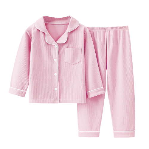 VERUGU Girls' Clothing Sets Toddler Baby Kids Winter Solid Long Sleeve Button Thin Velvet V-Neck Homewear Pants Two-Piece Set