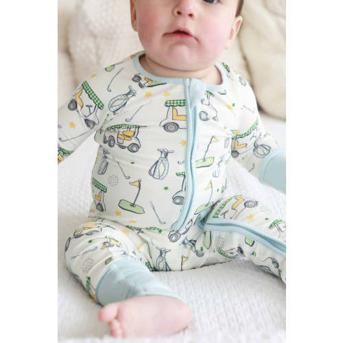 Country Club Cuties Convertible Zip Romper | Blue