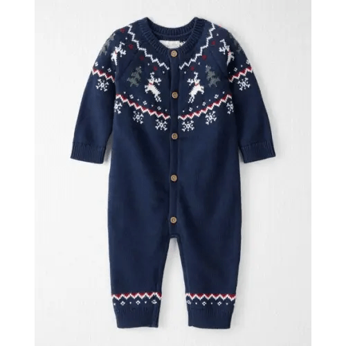 Organic Cotton Fair Isle Sweater Knit Jumpsuit