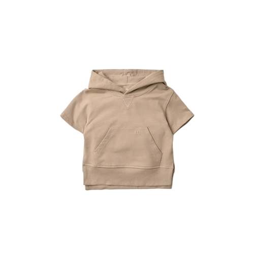 Little Bipsy | Short Sleeve Hoodie - Driftwood