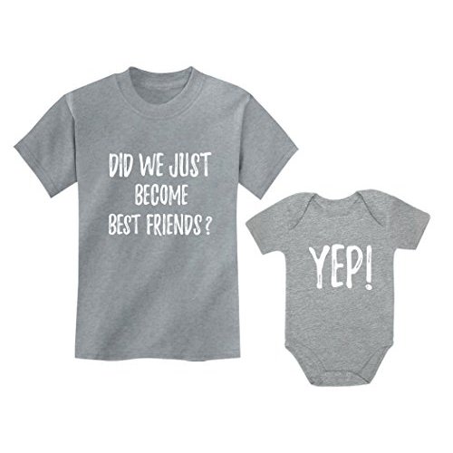 Tstars Did We Just Become Best Friends? Big Brother Little Bro Matching Shirt & Baby Bodysuit Set