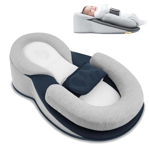 NGMSLPM Rest Nest Baby Bed Acid Reflux with Strap, 2025 New Keesley Rest Nest Baby Pillow for Comfortable Play & Feeding Support (Large)