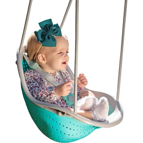 Child Swing Seat, 6 Months to 3 Years of Age. Soft, Durable, Flexible and Breathable. Adjustable Straps and Clips, Weather Resistant and Fully Assembled. 10" Deep x 15" W x 19" H, by XDP Recreation