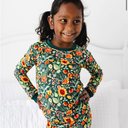 Flower Field Bamboo Pajama Set