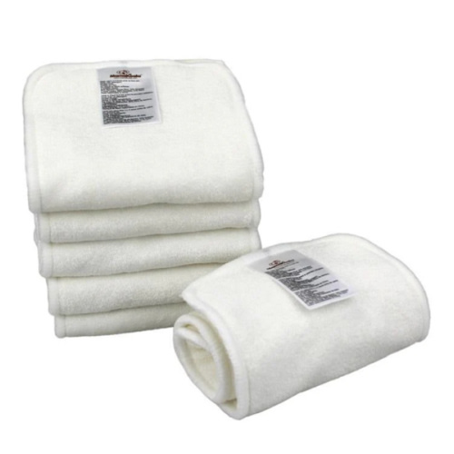 4-Layer Bamboo Microfiber Cloth Diaper Insert with Snaps