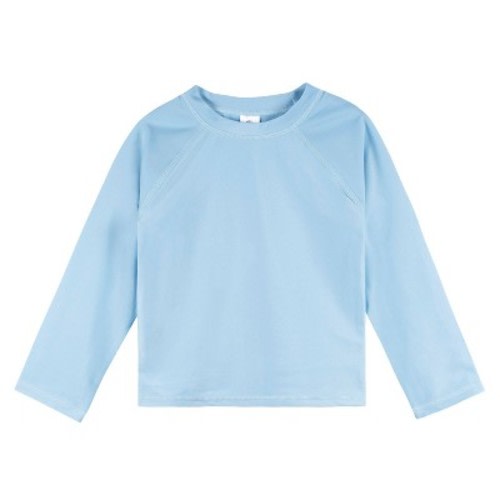 Gerber Baby and Toddler Long Sleeve Solid Swim Rashguard - Light Blue - 0-3 Months