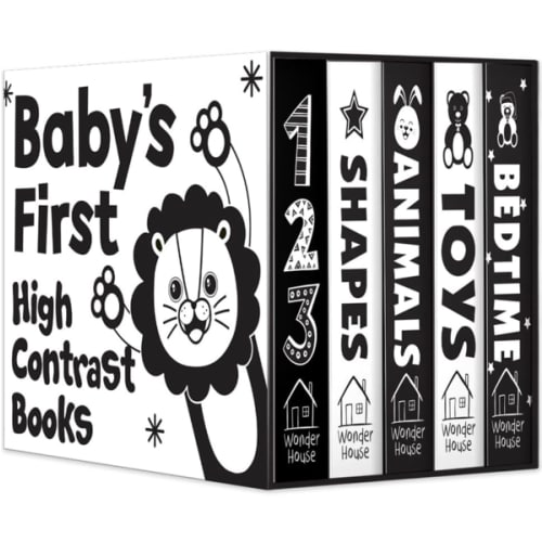 Baby’s First High-Contrast Books Boxed Set [Box Set of 5] - Age Group: 0+ / Black and White Tummy Time Books /Illustrated Board Book for Kids/Toddlers / (High Contrast Board Books)