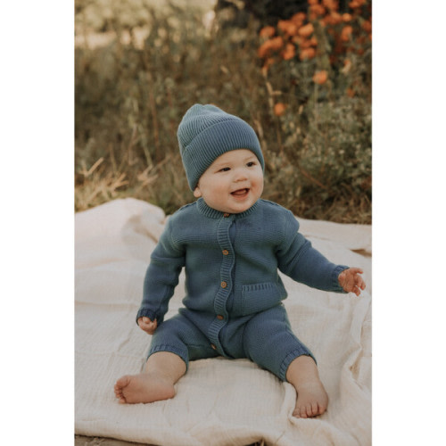 Knit Beanie in Bluestone - Dear Hayden | Maisonette