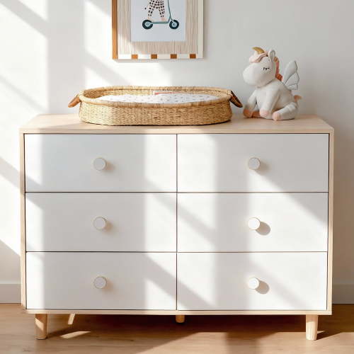 White Dresser for Bedroom – Modern 6 Drawer Wood Dresser, Bedroom Dressers with Drawers, Elegant Chest of Drawers for Clothes Storage, Solid Wood Legs, White - Walmart.ca