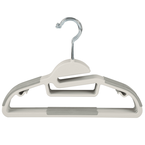 Simplify Kid's 12 Pack Collar Saver Clothing Hangers in White