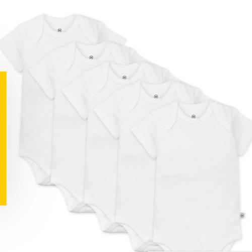 5-Pack Organic Cotton Short Sleeve Bodysuits | Honest Baby Clothing