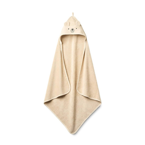 Baby Hooded Towel – Organic Cotton Baby Bath Towels – Baby Towels, Baby Bath Towels for Baby Boy, Baby Girl, 32" x 32" Super-Soft and Absorbent Baby Towels for Newborn (Bear - Fog)