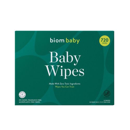 Biom Plant Based Hypoallergenic Baby Wipes - Fragrance Free - 720ct: Face & Body Application, Refill Pouch, With Aloe & Vitamin E