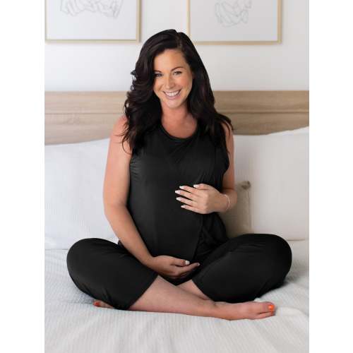 Tulip Hem Nursing Tank & Capri Pajama Set | Aqua – Kindred Bravely