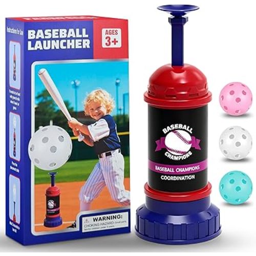 Baseball Training Tee Ball Popper,Pop Up Baseball Trainer,Hitting Tee for Perfect Swings,Batting Machine for Practicing Hitting Without a Pitcher