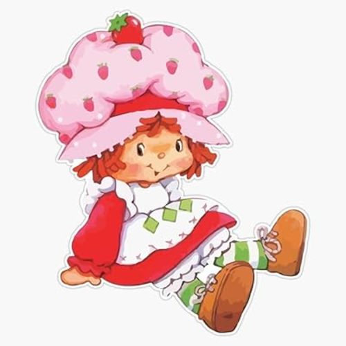 Strawberry Vintage Retro 80s 1980s Cartoon Sticker Decal 5"
