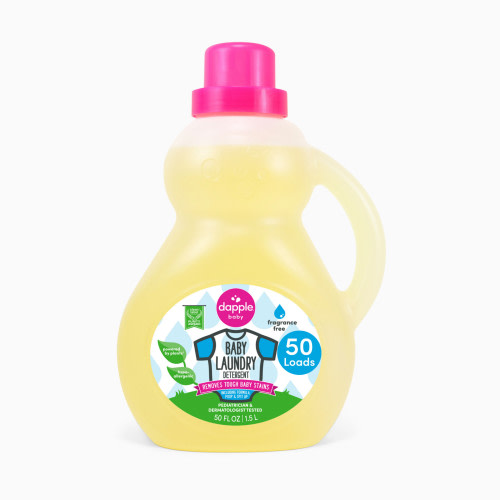 Dapple Baby Laundry Detergent - Pink, Fragrance-Free, 50 Oz