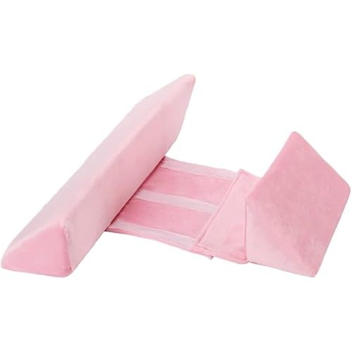 Adjustable Breathable Pillow for Side Sleeping - Secure & Comfortable Positioning Support for Your Little One, Soft Pink