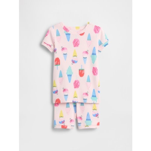 Baby & Toddler Organic Brushed Cotton Ice Cream PJ Short Set