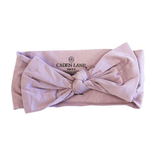 Solid Dusty Purple Knit Large Bow Headwrap