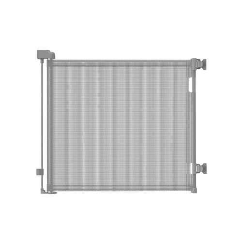 Retractable Baby Gate for Doorways and Stairs, Mesh Safety Gate for Pet, Indoor & Outdoor Use, One-Hand Operation, Easy Installation, 33.6" Tall, Expands to 55" Wide（Grey,33.6"x55")