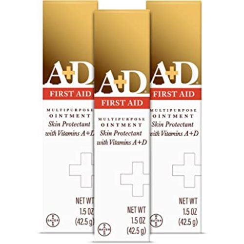 A+D First Aid Ointment, Multipurpose Dry Skin Moisturizer and Skin Protectant, 1.5 Oz (Pack of 3)