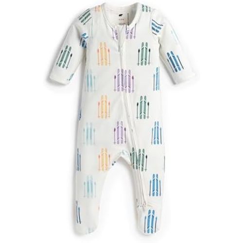 monica + andy Double Zipper One Piece, 100% Organic Baby Clothes for Girls & Boys, Unisex, Preemie, Newborn & Infant Sizes