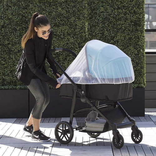 Universal Baby Stroller Net, Full Cover, Dense Mesh, Breathable, Fits Most Strollers, Joggers, Carriers, 100% Polyester, Odorless, Travel Storage Bag Included