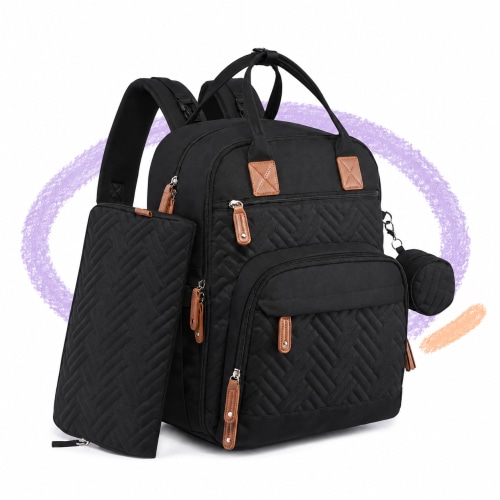 RUVALINO 4 in 1 kit Large Diaper Bag Backpack