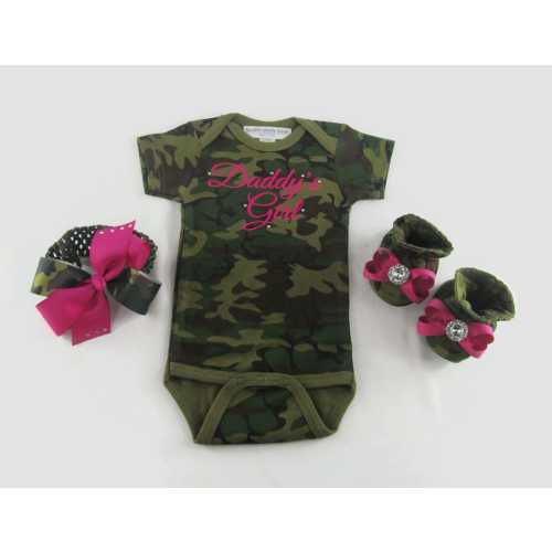 Baby Girl Clothes, Camo Baby Clothes Set: Daddy's Girl, Newborn Clothes, Camo Baby Girl, Baby Girl Gift Set