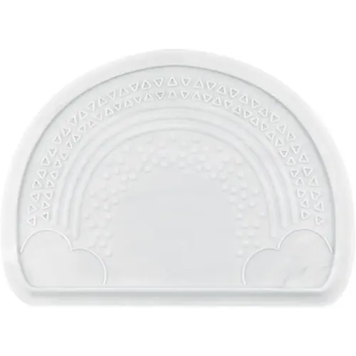 Bumkins Baby Silicone Sensory Placemat, for Babies and Toddlers, Suction Mat for Restaurants, Stick On High Chair or Table, Eating Finger Foods, Baby Led Weaning Essentials, Ages 6 Months Up, Marble