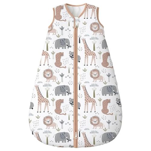 Yoofoss Baby Sleep Sack 6-12 Months, 1.5 Tog Baby Wearable Blanket with 2-Way Zipper, 100% Cotton Organic Fabric Winter Infant Sleeping Sack, Warm Soft Comfy