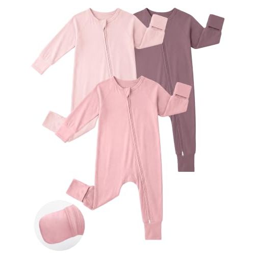 Yoofoss Viscose From Bamboo Baby Pajamas Footless & Footed baby Sleepers, 2-Way Zipper Soft Toddler Romper for Boys Girl