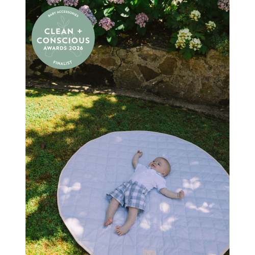 Organic Baby Play Mat in Mist – Soft Organic Cotton – Bubnest Australia