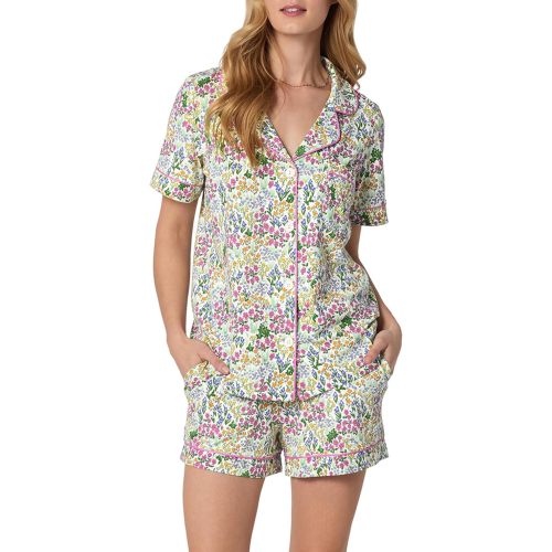 Bed Head PJs Womens Matching Pajamas - Soft Organic Short Sleeve Button Down PJ Shirt & Shorts Set - Sleepwear & Loungewear
