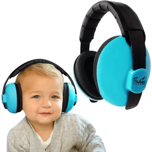 Baby Headphones - Baby Ear Protection, Noise Cancelling Headphones with Adjustable Headband for Ages 0-24 Months, Blue