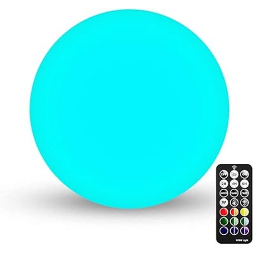 LOFTEK 6-inch LED Light Ball: Nursery Night Light with Remote Control, 16 RGB Color Changing & Dimming Rechargeable, Cordless Portable Floating Pool Lights for Kids or Decor