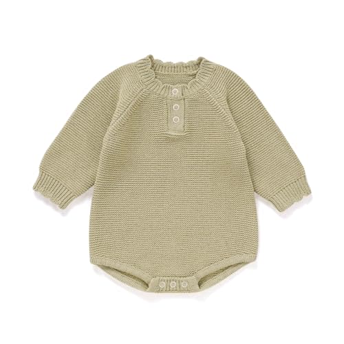 Avibae Cotton Baby Sweater, Knit Outfits for Newborns, Warm Infant Clothe | 100% Cotton Long-Sleeve Knit Fall Winter Sweater, Eazy Care