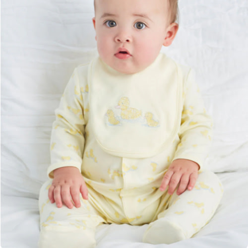 Little Ducks Footed One-Piece and Bib