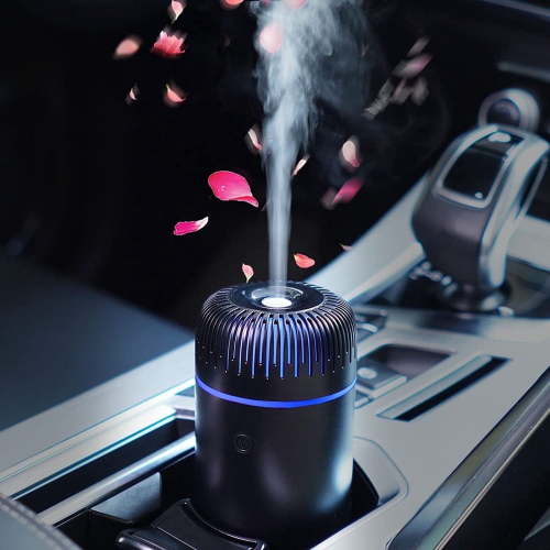 Car Diffuser Humidifier Aromatherapy Essential Oil Diffuser USB Cool Mist Mini Portable Diffuser for Car Home Office Bedroom Black