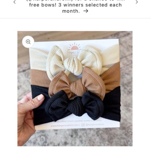 Classic Basics (Neutral + Black) | Waffle Baby Bow Bundle | Top Knots / Baby | Harper + Remi